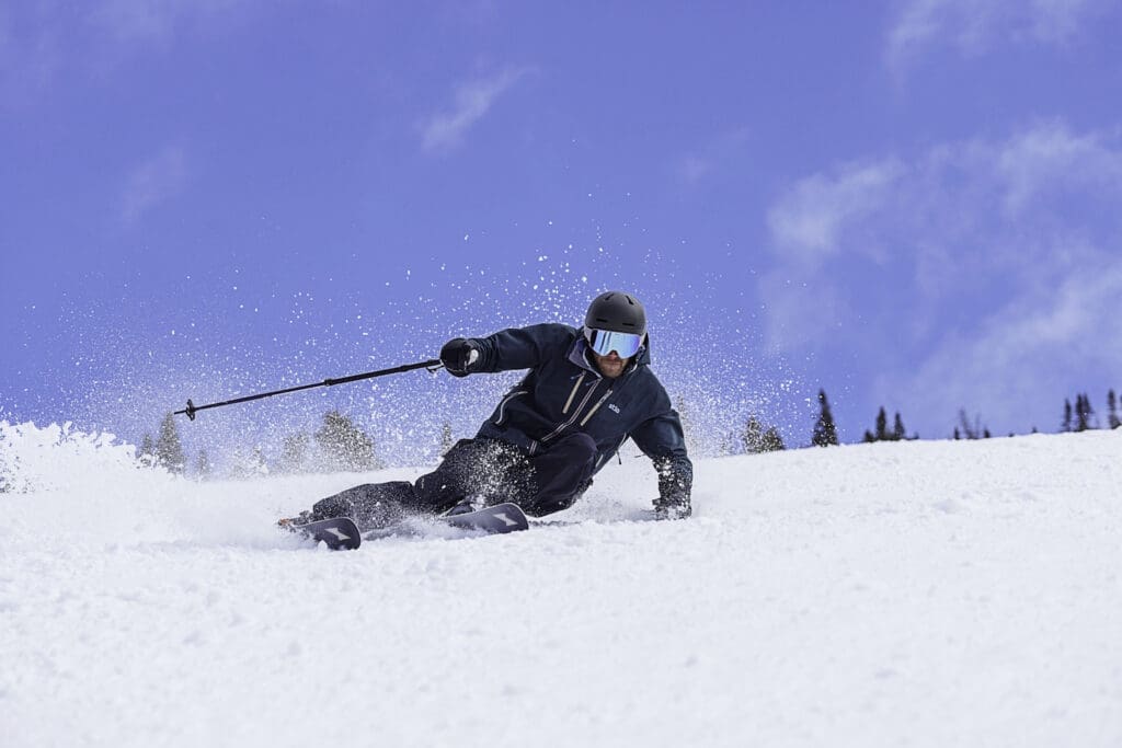 Bode Miller skiing on Peak Skis