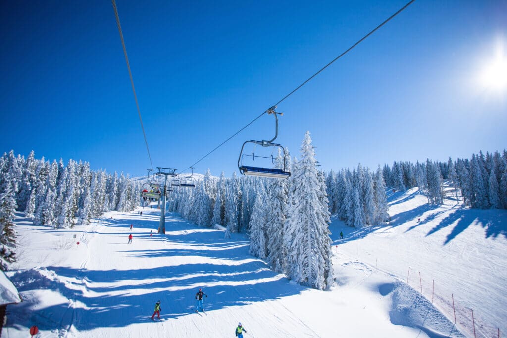 A charlift at steamboat resort