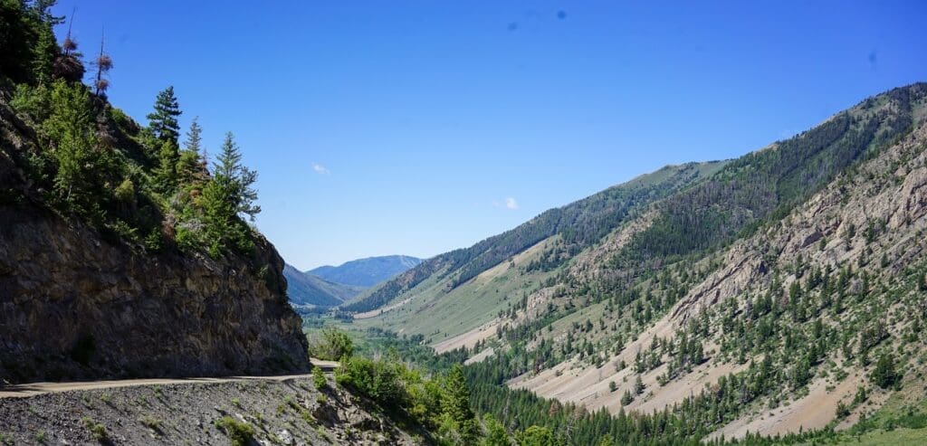 first view of the trails on the Warm Springs side of the mountain